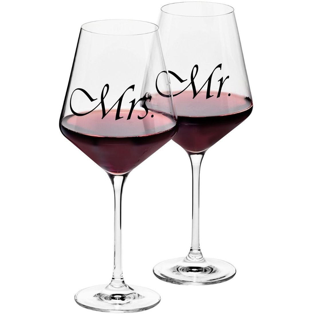 Набор бокалов Krosno Avant-Garde Deco Mr & Mrs для вина 490 мл 2 шт. (911816) - фото 2