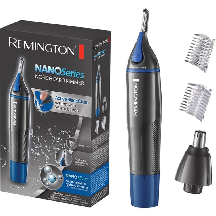 Триммер для носа и ушей Remington NE3850 серо-синий (43210570100) - фото 1