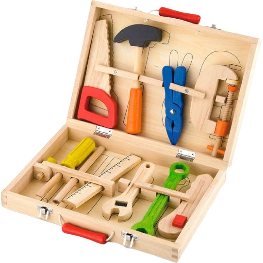 Деревянный набор Viga Toys Чемодан с инструментами (50387) - фото 1