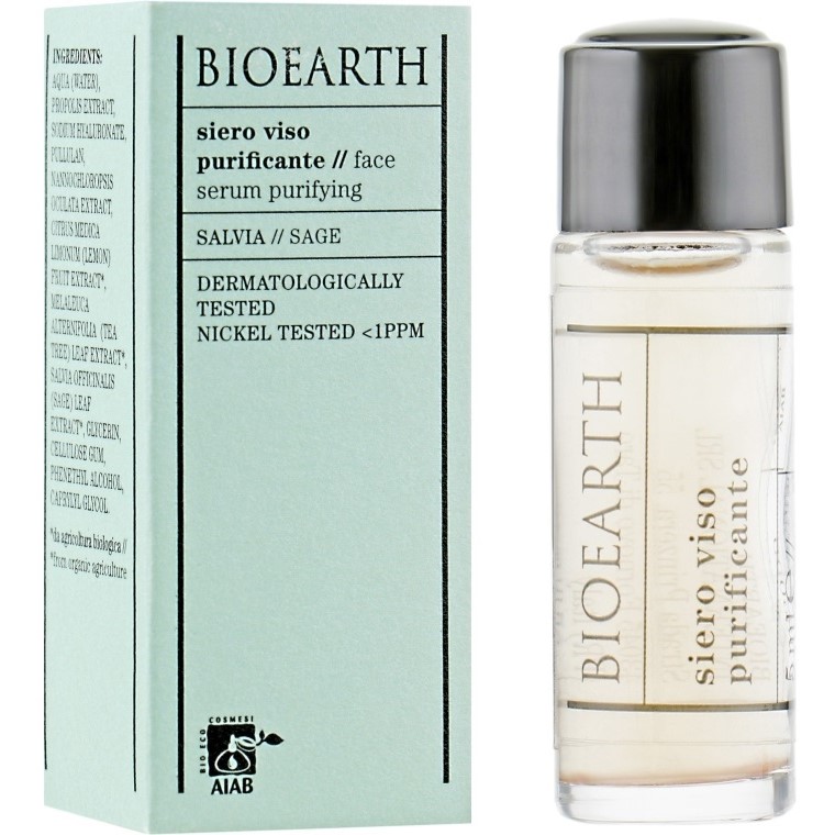 Очищающая сыворотка для лица Bioearth Clarifying Serum (мини) 5 мл - фото 1