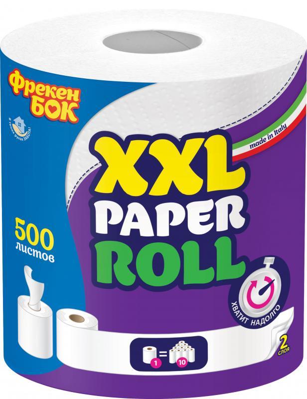 Двухслойные кухонные бумажные полотенца Фрекен Бок XXL с центральным извлечением, 500 листов, 1 рулон - фото 1