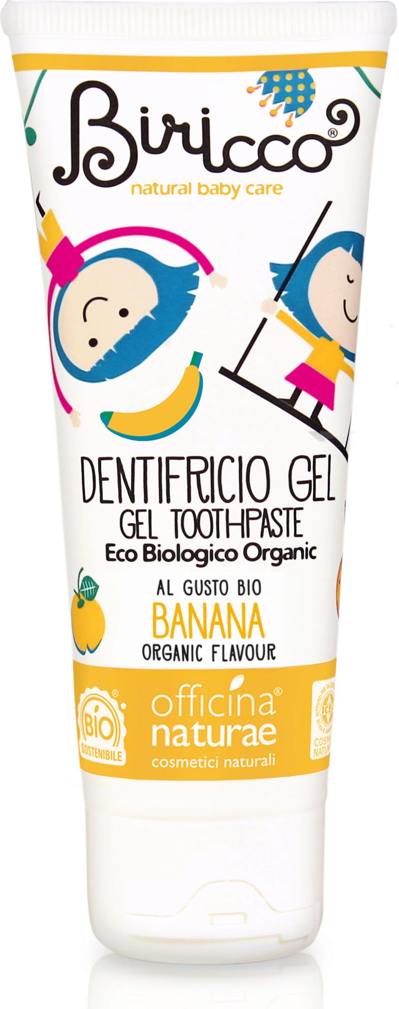 Дитяча органічна зубна паста Officina naturae, з банановим смаком, 75 мл - фото 1