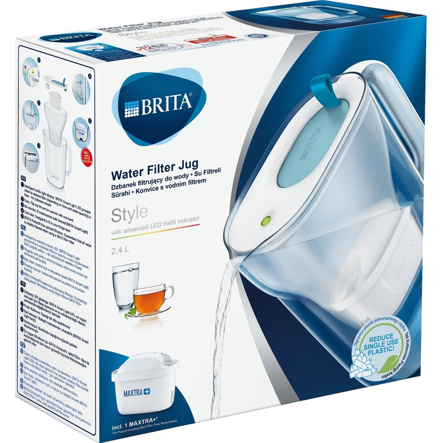 Фільтр-глечик Brita Style LED синій 2.4 л (1039279) - фото 6