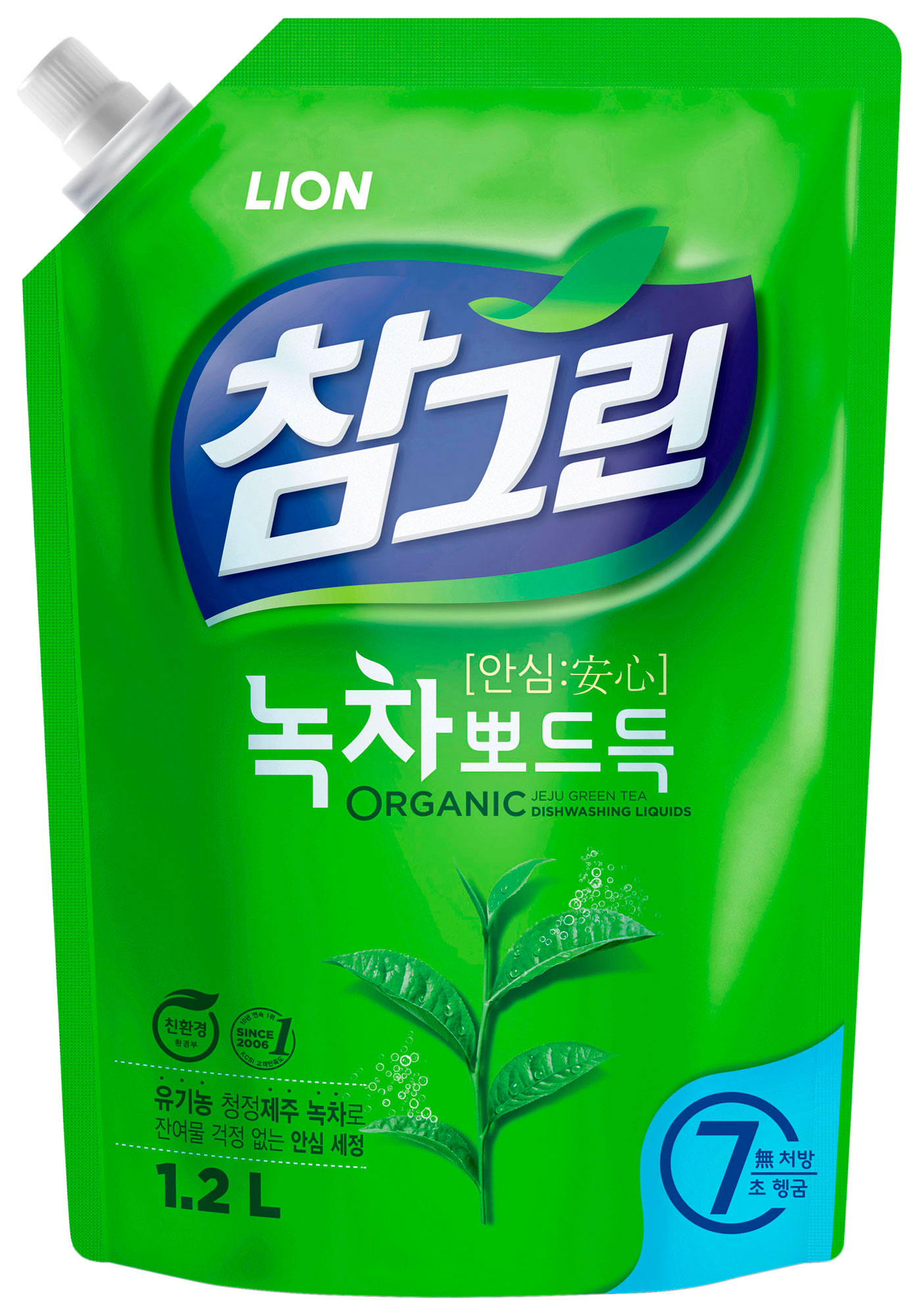 Средство для мытья посуды Lion Зеленый чай, 1,4 л - фото 1