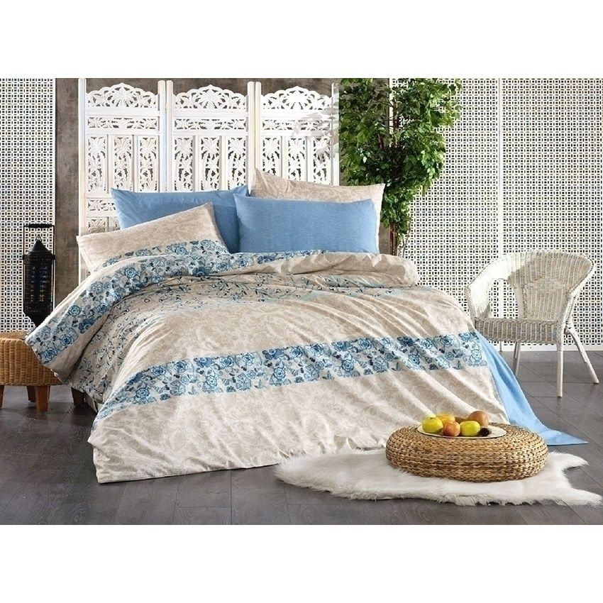 Комплект постельного белья TAG Tekstil с компаньоном Евро 000210805 (R-T9223) - фото 1
