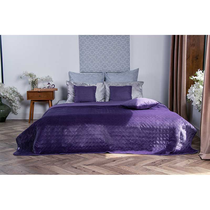 Декоративное покрывало Руно VeLour Violet, 220x180 см, фиолетовый (340.55_Violet) - фото 1