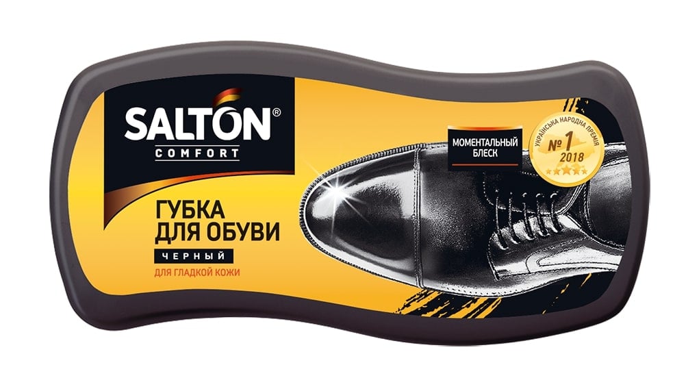 Губка Salton Волна, для обуви из гладкой кожи, черный (52/09) - фото 1