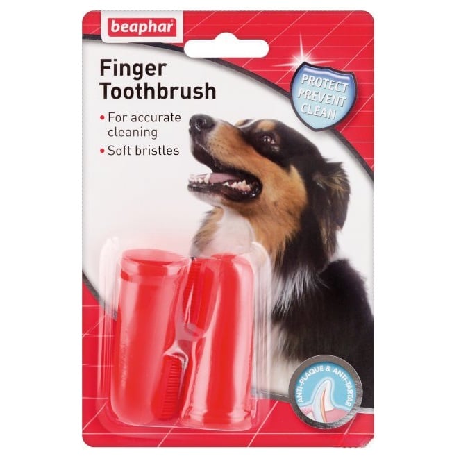 Зубна щітка на палець Beaphar Finger Toothbrush для чищення зубів у собак (11327) - фото 1