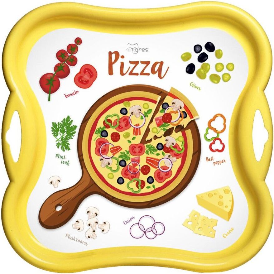Набор детской посуды Tigres Пицца на подносе 24 элемента (39896) - фото 2