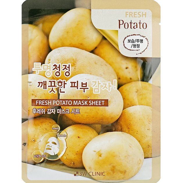 Тканинна маска для обличчя 3W Clinic Fresh Potato Mask Sheet з екстрактом картоплі 23 мл - фото 1