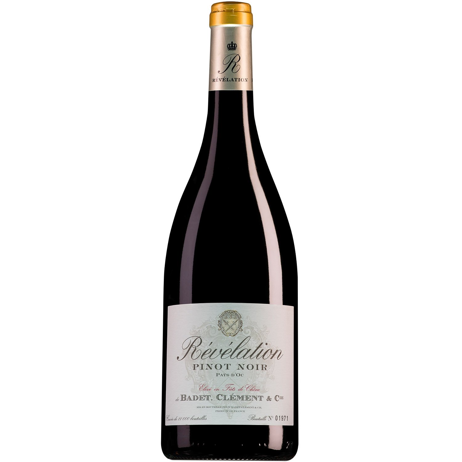 Вино Badet Clement Revelation Pinot Noir Pays d'Oс, червоне, сухе, 0,75 л - фото 1