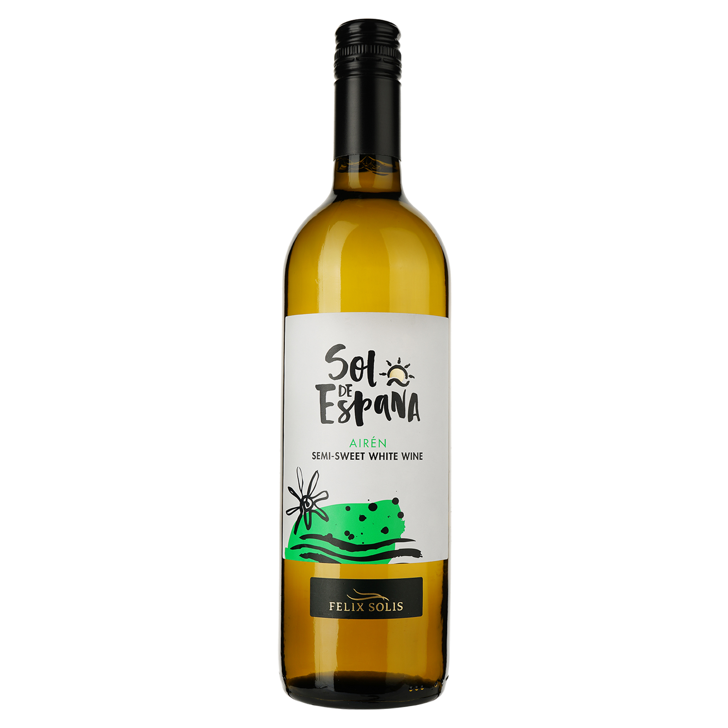 Вино Sol de Espana Airen, біле, напівсолодке, 10,5%, 0,75 л (842954) - фото 1