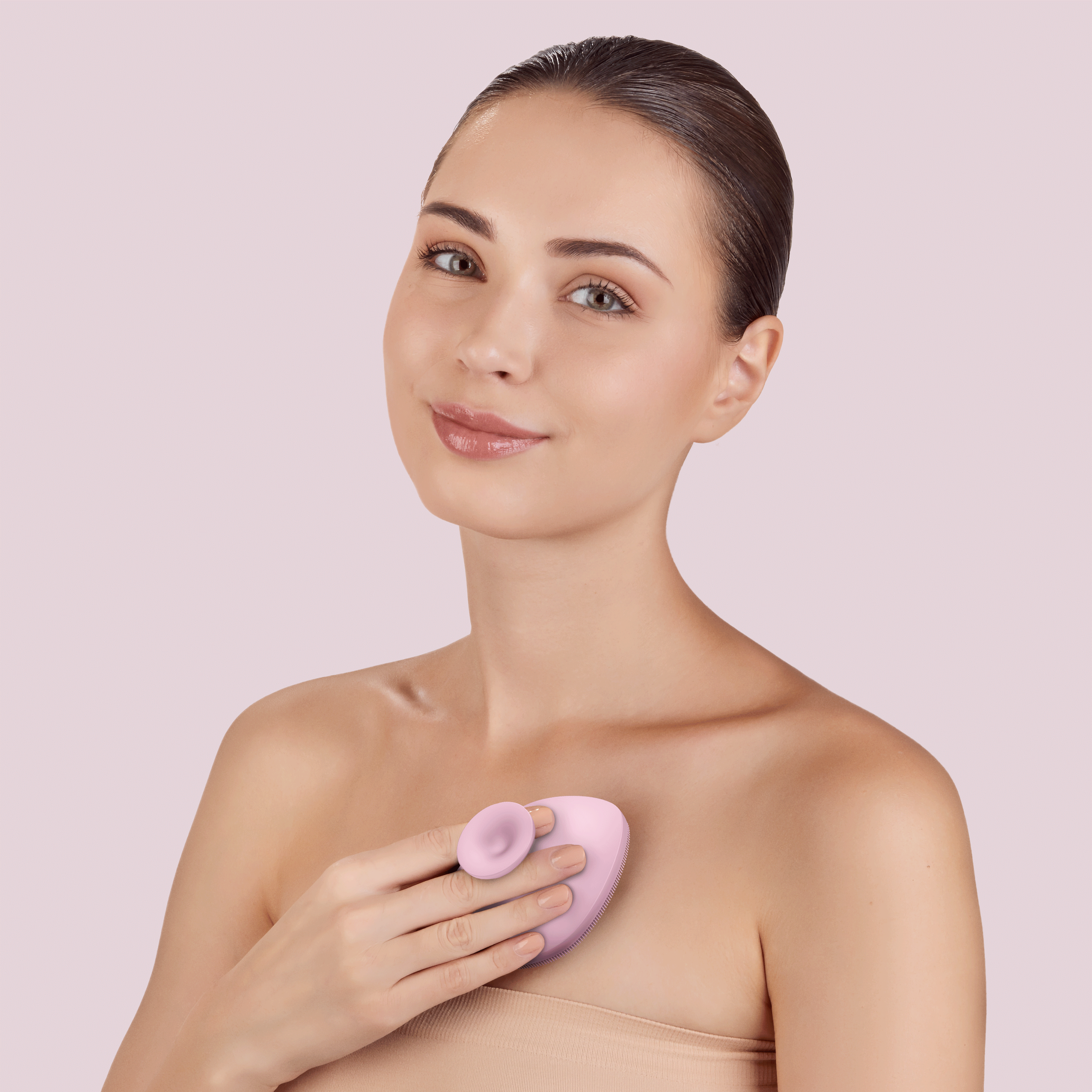 Щітка для тіла GESKE Body Brush 4 в 1 рожева - фото 5