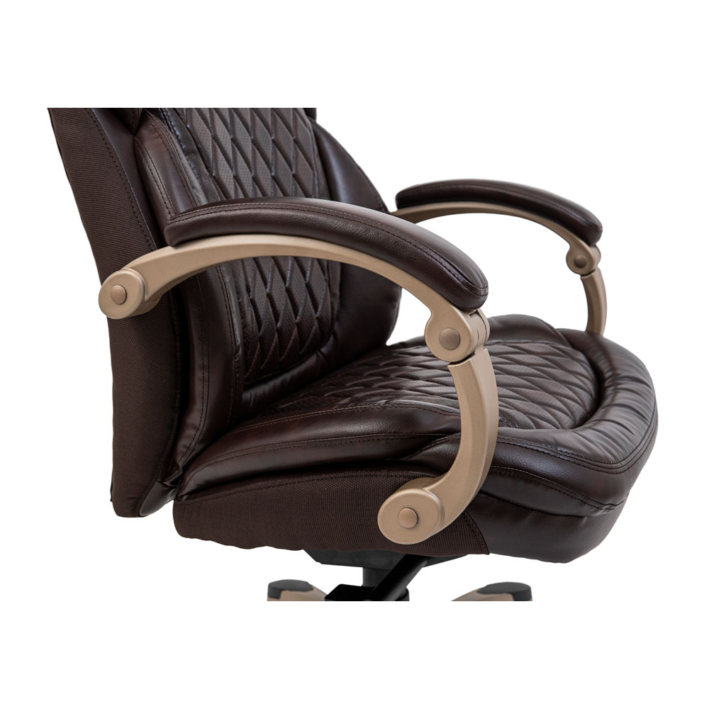 Крісло офісне Richman Преміо Пластик Річ Synchro Шкіра Спліт темно-коричневий (RCM-1071) - фото 9