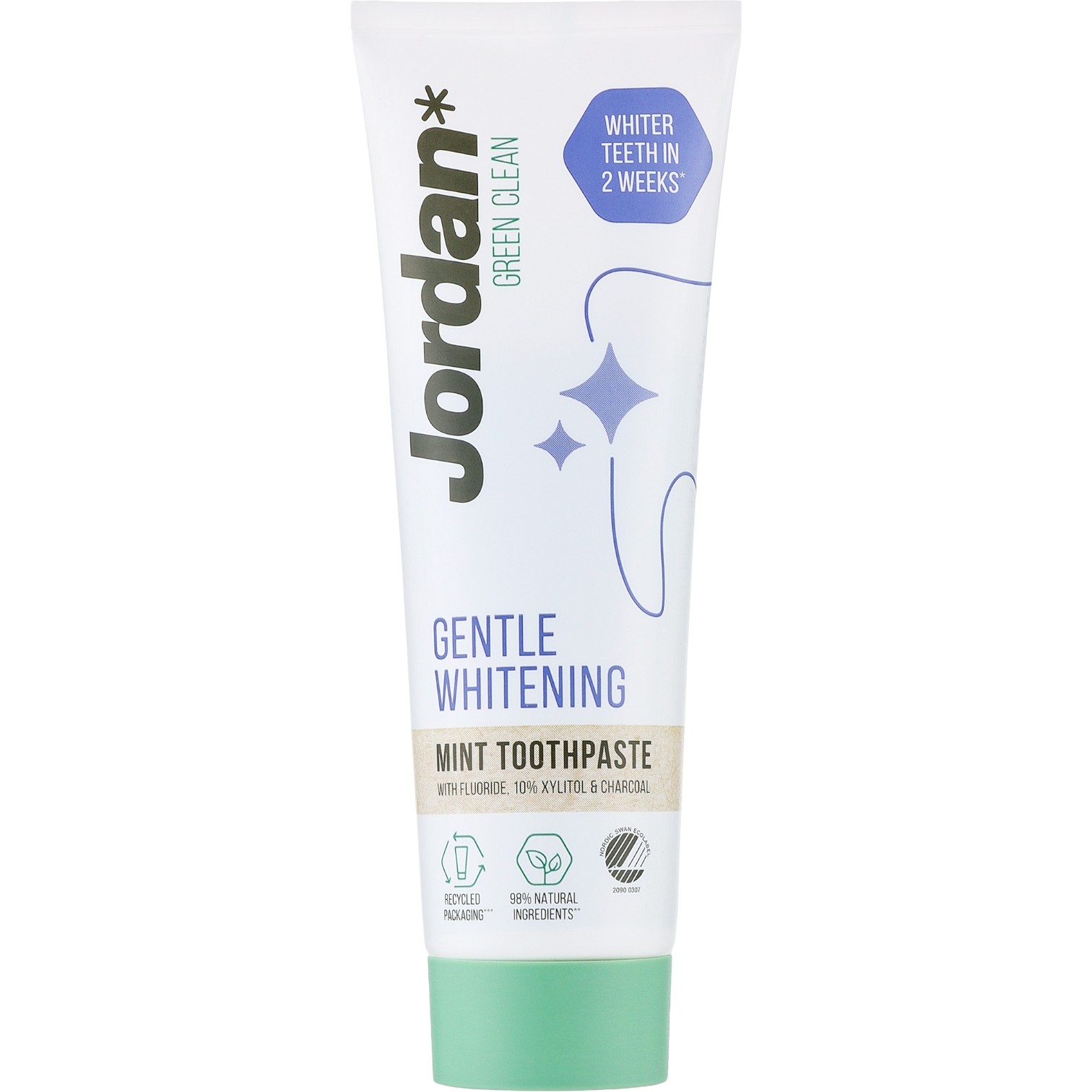 Зубная паста Jordan Green Clean Gentle Whitening с фтором и ксилитом 75 мл - фото 1