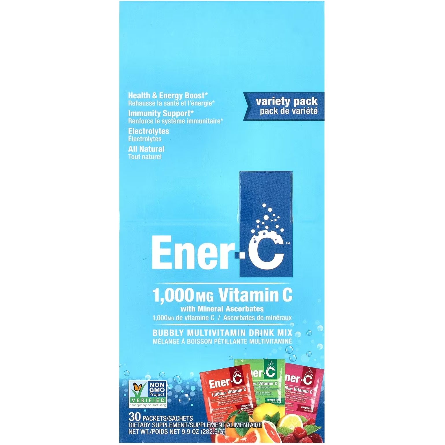 Вітамінний напій Ener-C Vitamin C для підвищення імунітету Асорті 30 пакетиків - фото 1