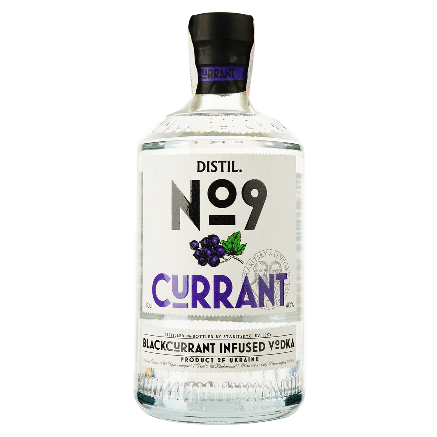 Водка Distil №9 Blackcurrant 40% 0.5 л - фото 1
