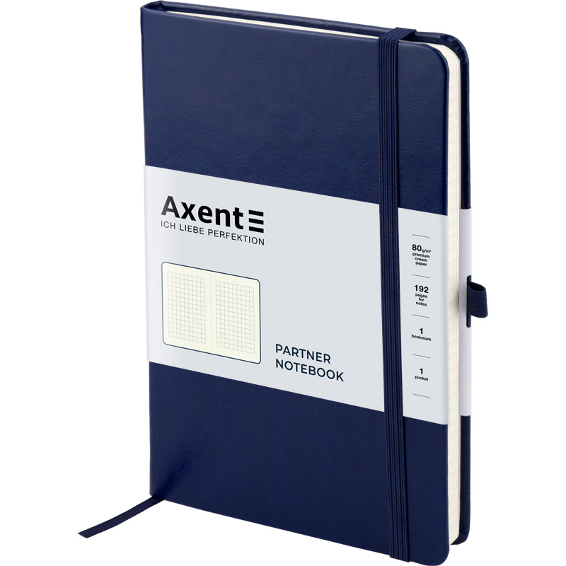 Книга записна Axent Partner Lux A5- в клітинку 96 аркушів синя (8202-02-A) - фото 2