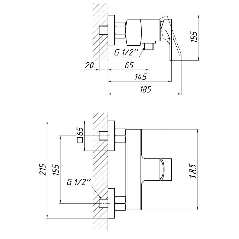 Смеситель для душа Qtap Vlasta 4028102C (QTV(LA4028102C) - фото 2