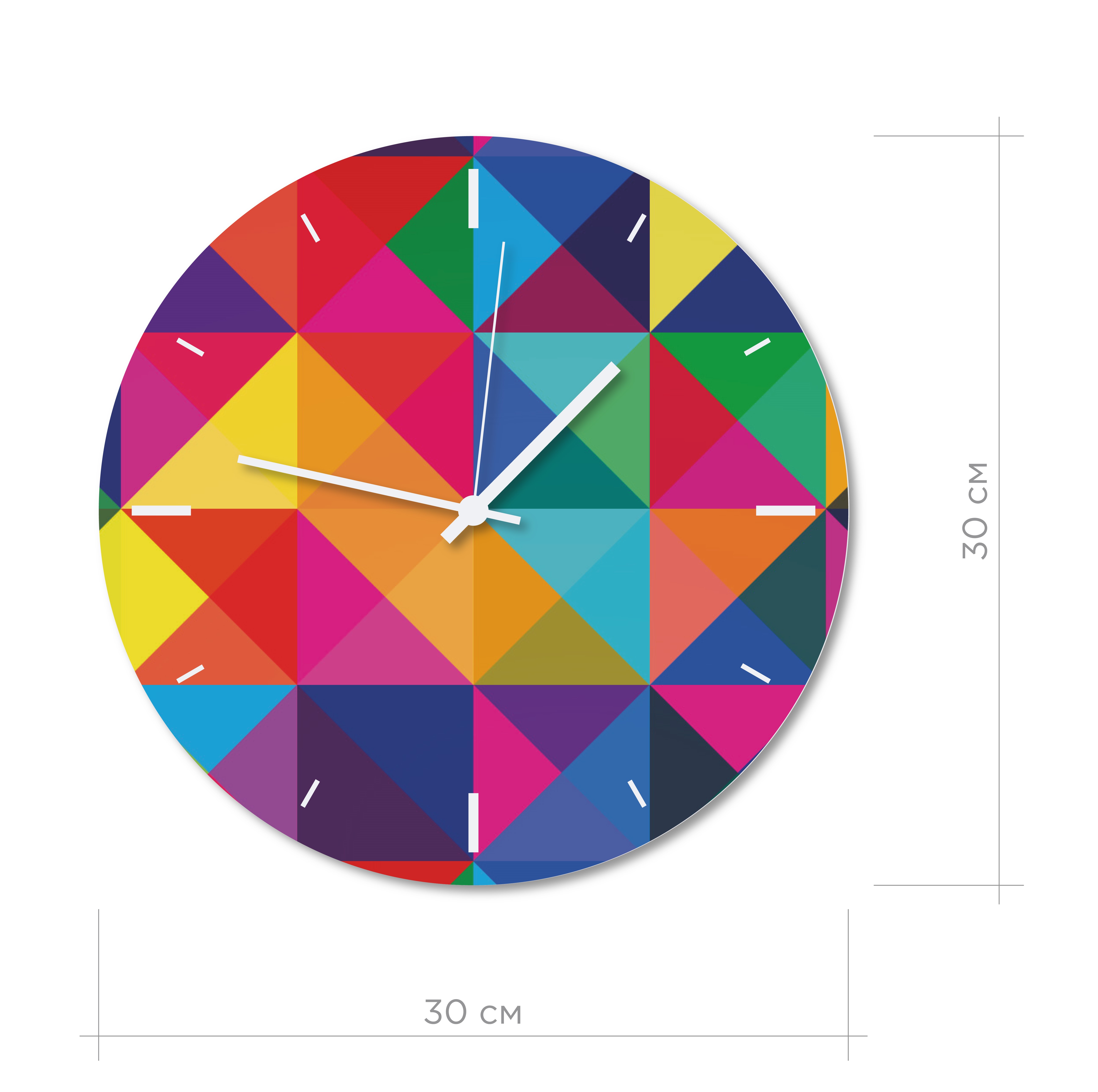 Настінний годинник Art-Life Collection, 30x30 см, різнобарв'я (1 Pvh 15 30x30) - фото 1