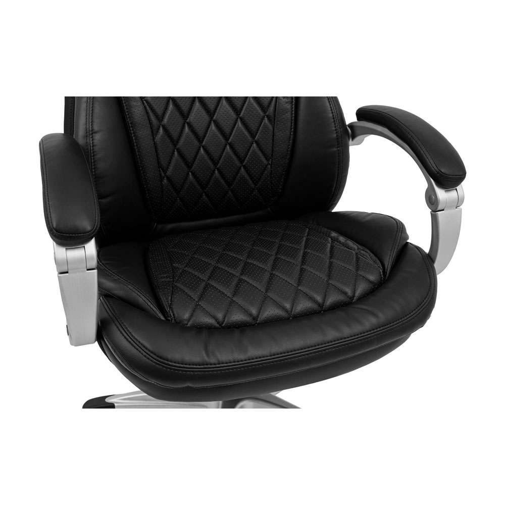 Крісло офісне Richman Преміо Пластик Річ Synchro Шкіра Спліт чорний (RCM-1072) - фото 9