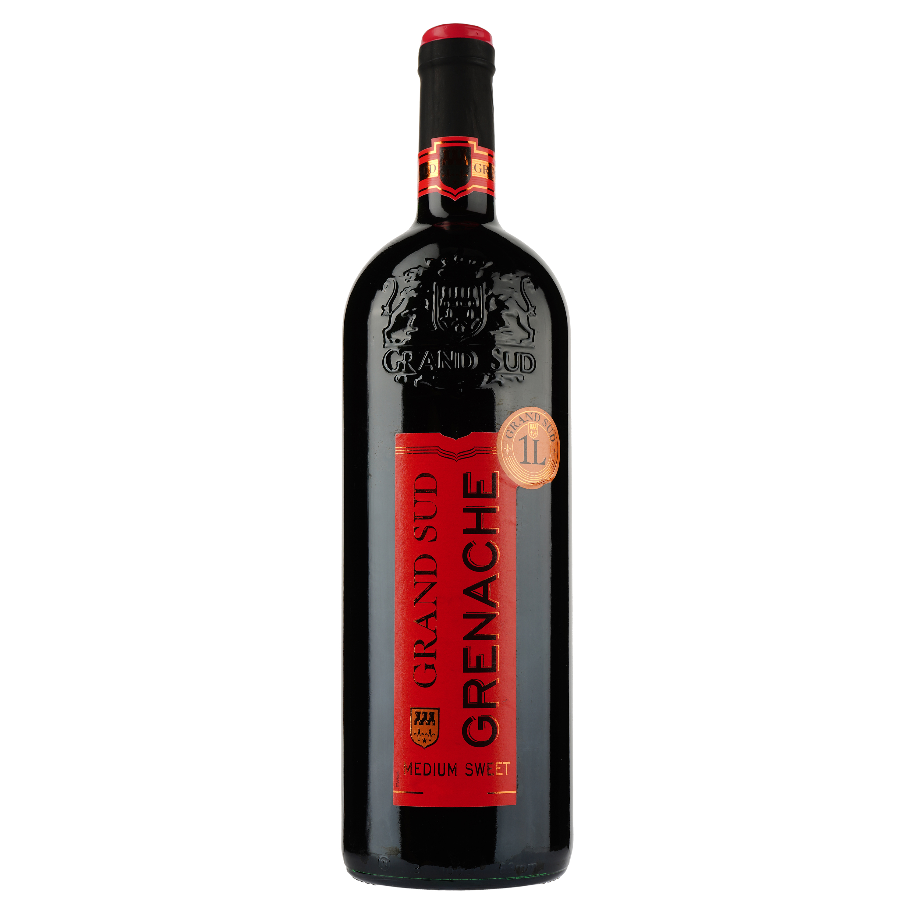 Вино Grand Sud Grenache Semi Sweet, червоне, напівсолодке, 12,5%, 1 л (1312270) - фото 1