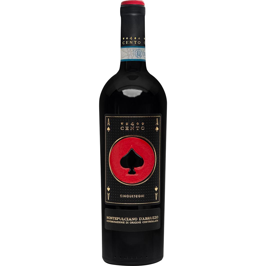 Вино 4Cento Ace of Spades Montepulciano d'Abruzzo, красное, сухое, 14%, 0,75 л (8000019863862) - фото 1