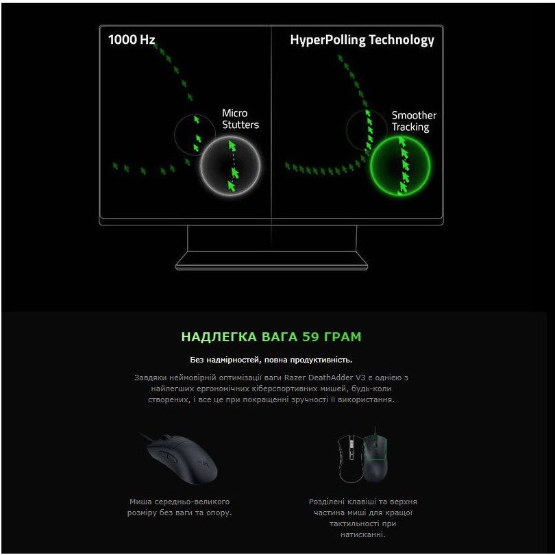 Ігрова миша Razer V-3 DeathAdder Black ESports Gaming 30000 DPI 70G - фото 8