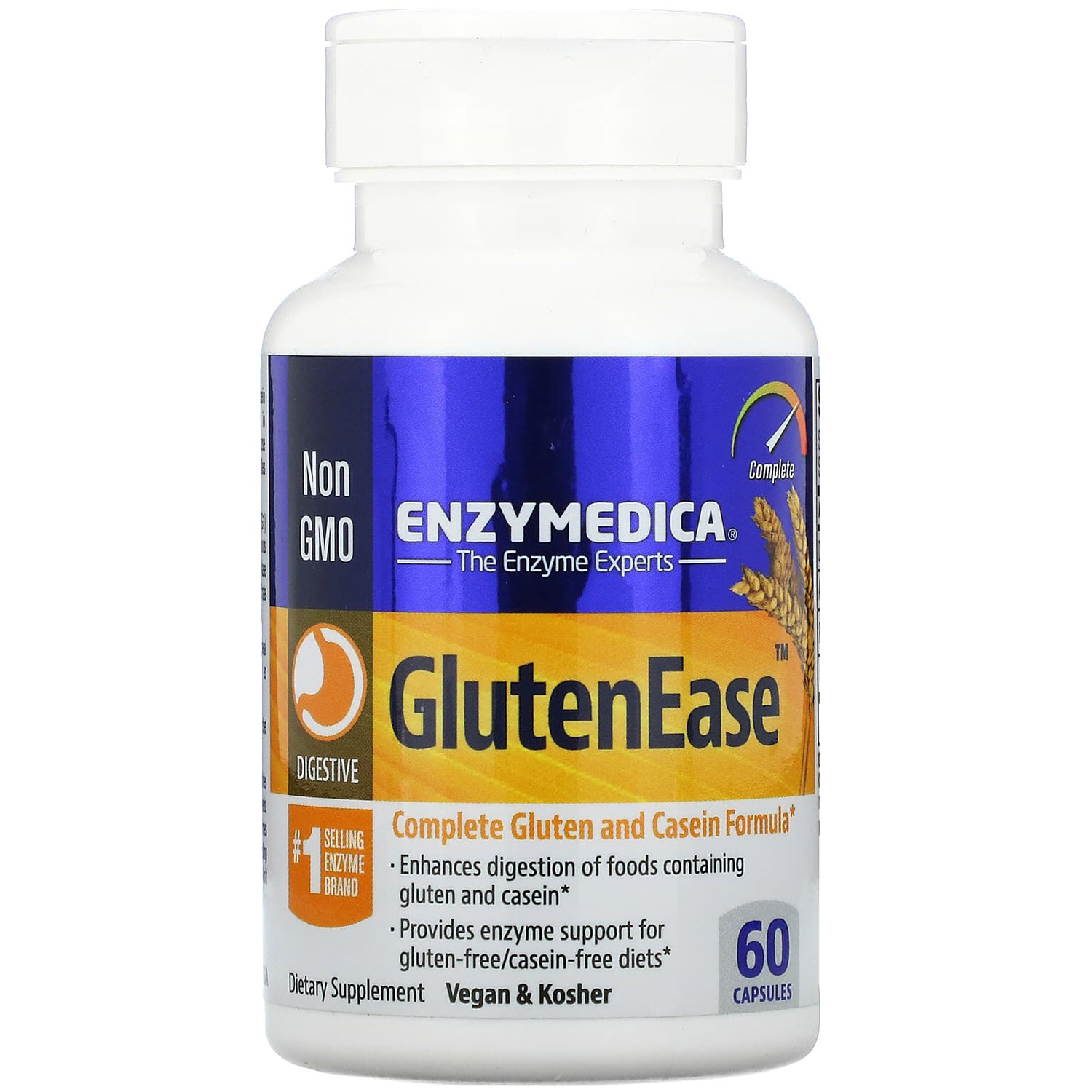 Ферменты для переваривания глютена Enzymedica GlutenEase 60 капсул - фото 1