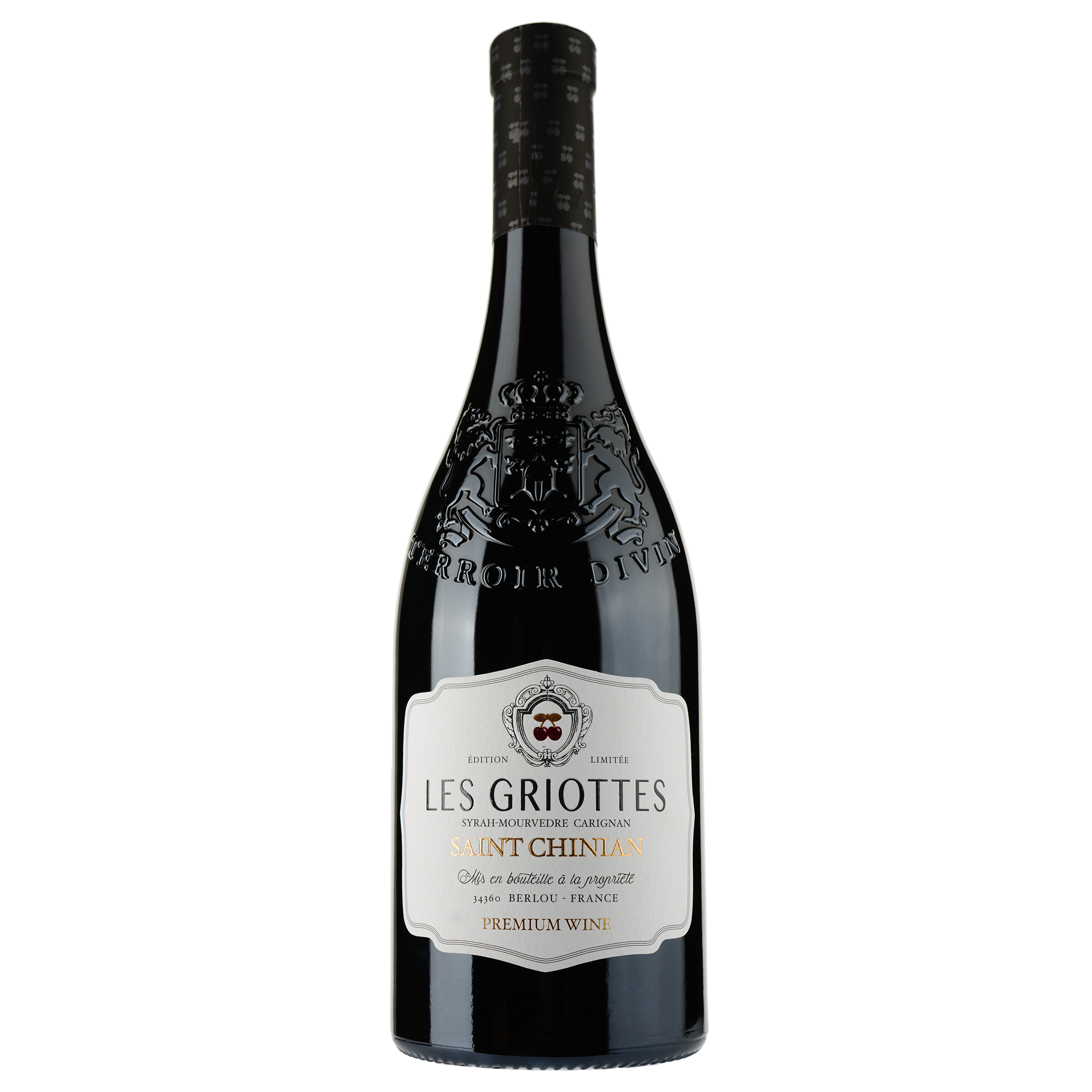 Вино Les Griottes 2022 AOP Saint Chinian, красное, сухое, 0,75 л - фото 1