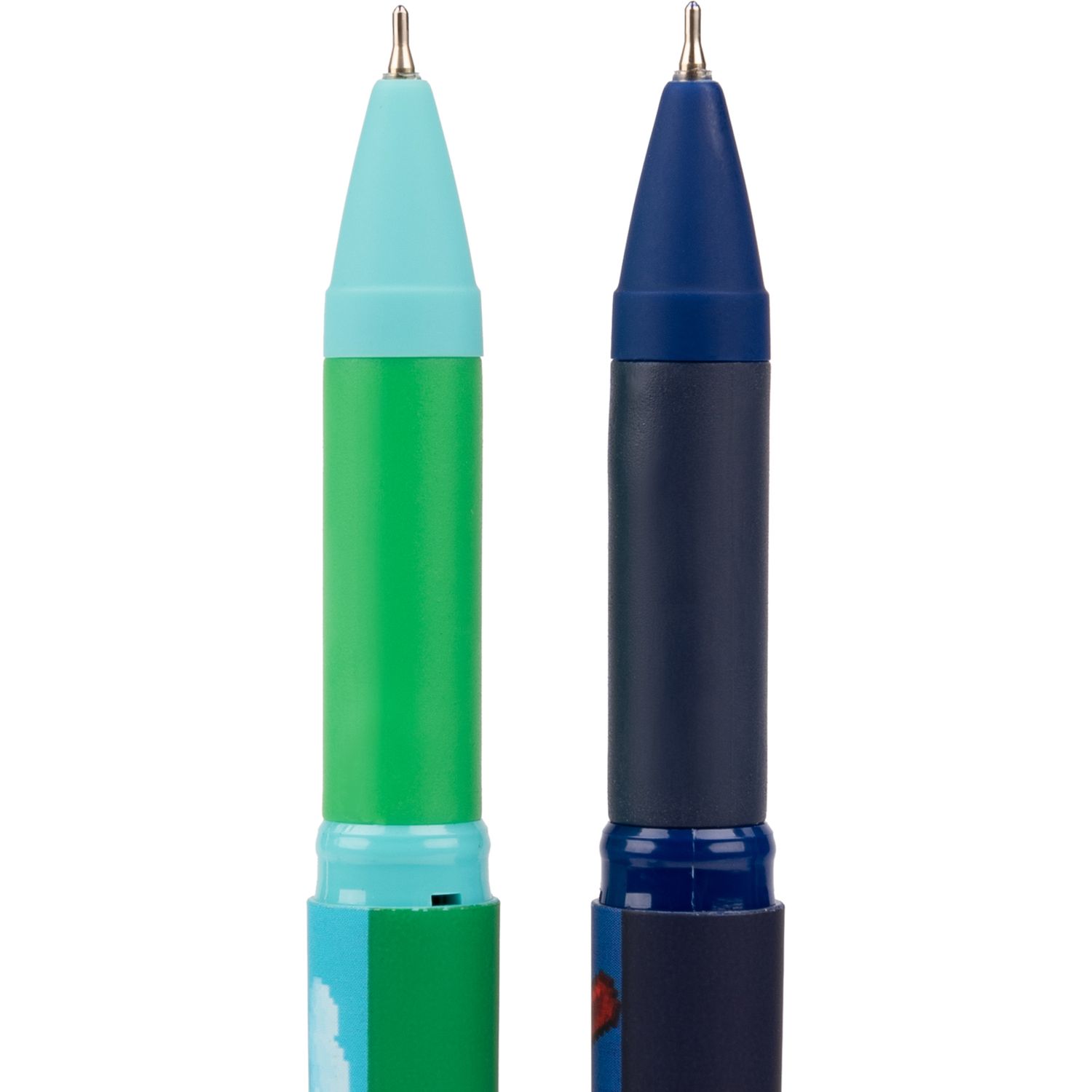 Ручка шариковая Yes 8bit UA Fire синие чернила упаковка 24 шт. (412116) - фото 2