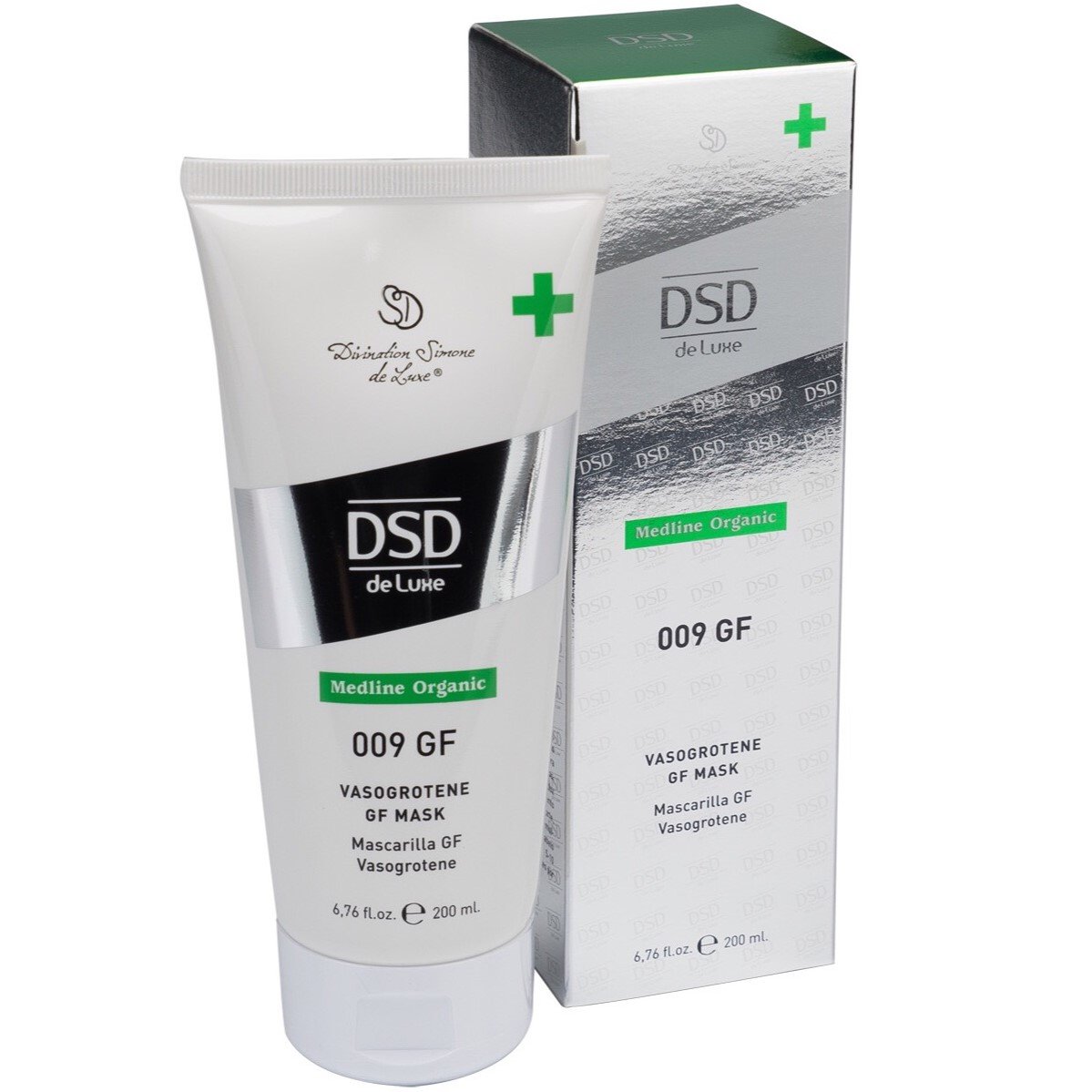Маска DSD de Luxe 009 Medline Organic Vasogrotene Gf Mask для зміцнення волосся та покращення його росту, 200 мл - фото 1