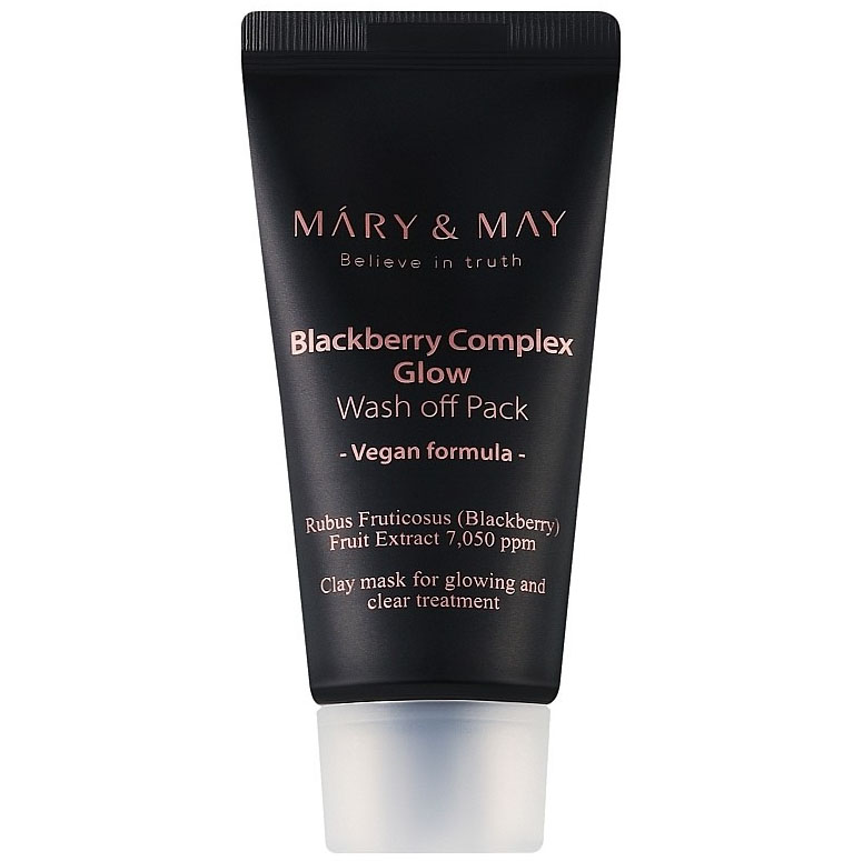 Антиоксидантна глиняна маска Mary&May Blackberry Complex Glow Wash Off Pack 30 г (BT20410) - фото 1