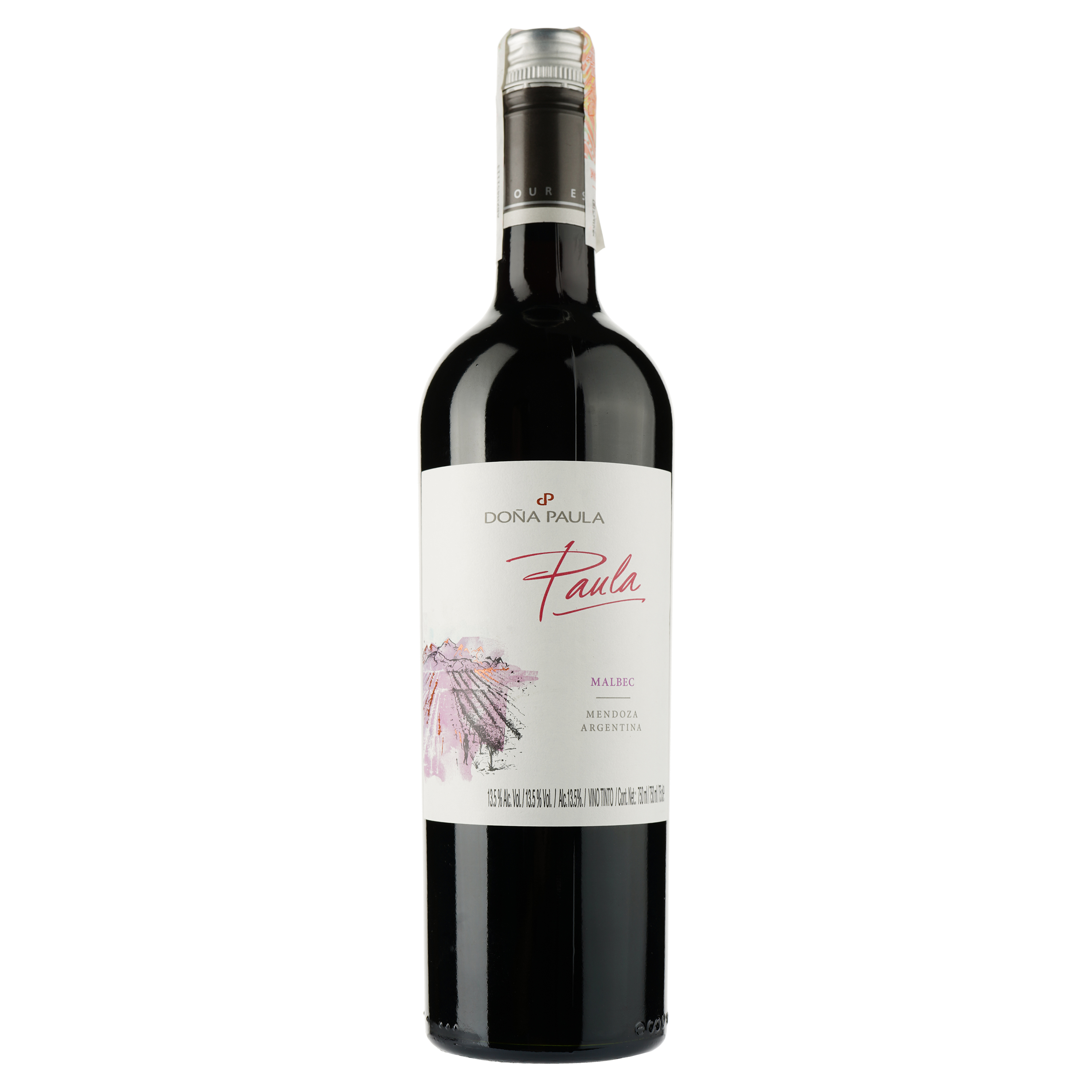Вино Paula Malbec, червоне, сухе, 11-14,5%, 0,75 л - фото 1