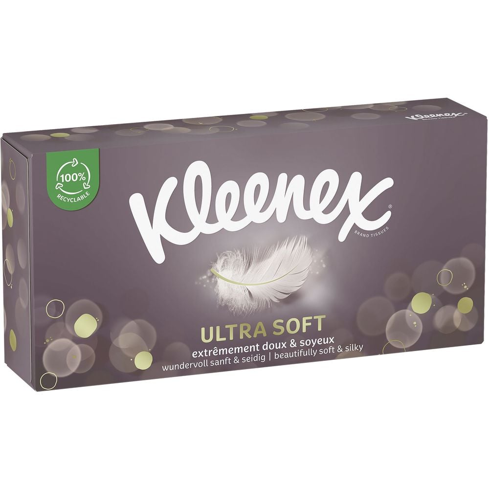 Серветки Kleenex Ultra Soft косметичні в коробці 64шт. - фото 2
