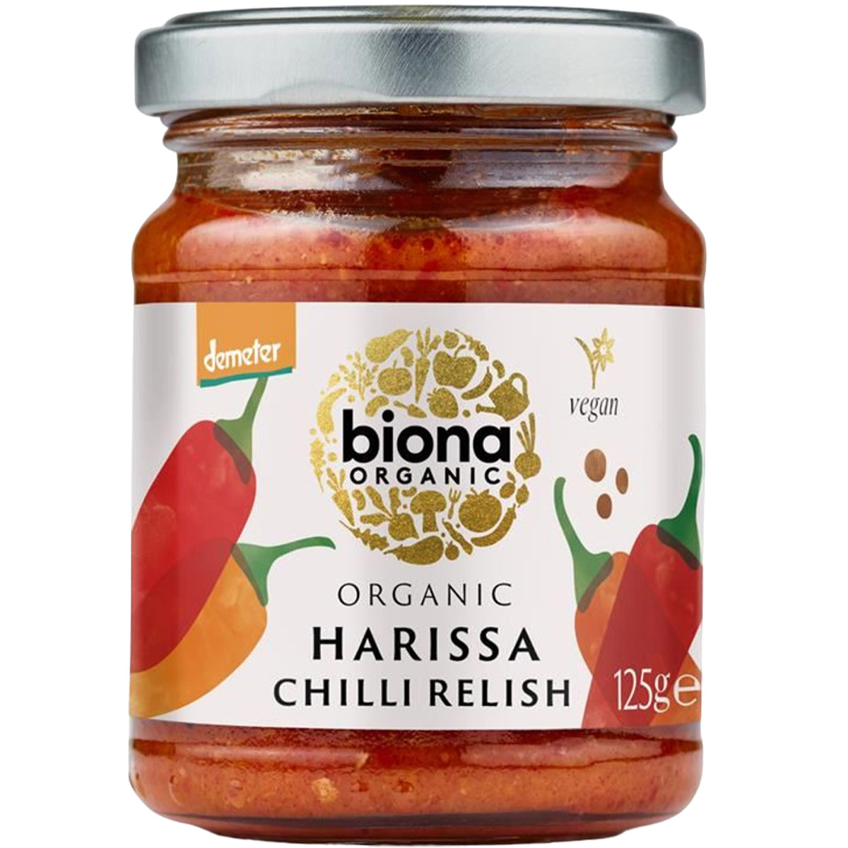 Соус Biona Organic Harissa Chilli Relish органічний 125 г - фото 1