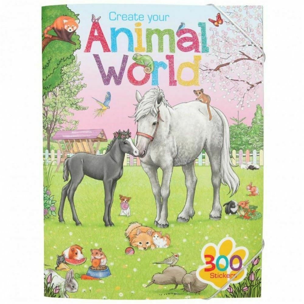Альбом с наклейками Motto A/S Creative Studio Создай свой мир животных (410747) - фото 1