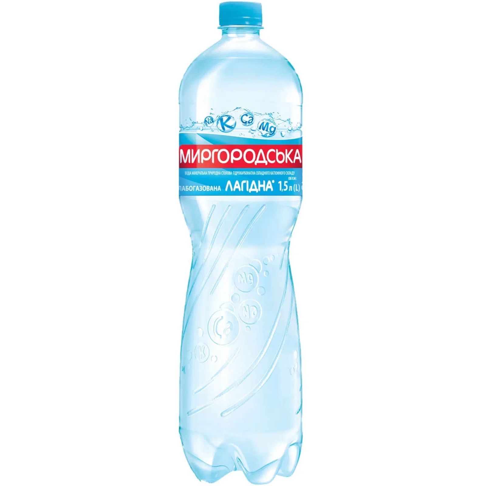 Мінеральна вода Миргородська Лагідна слабогазована 1.5 л - фото 1