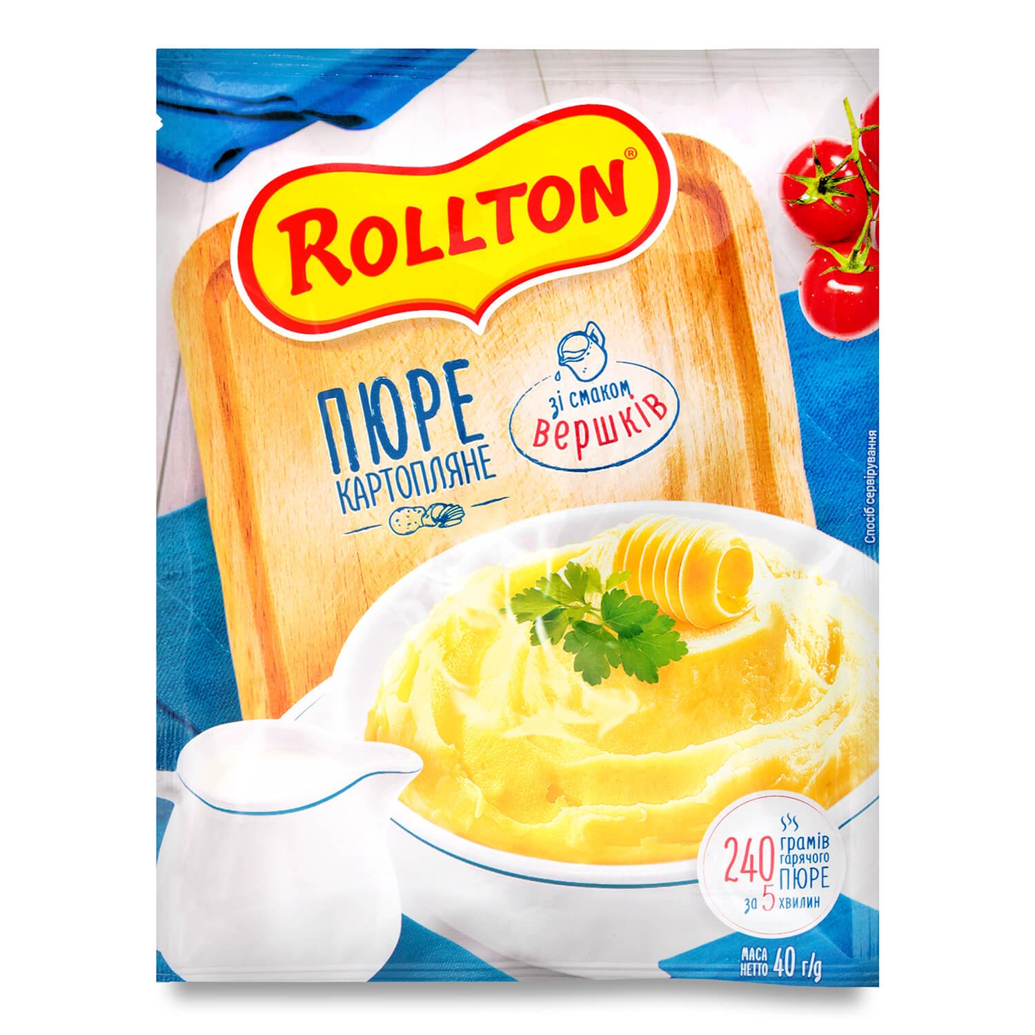 Пюре Rollton картофельное со вкусом сливок, 40 г (798301) - фото 1