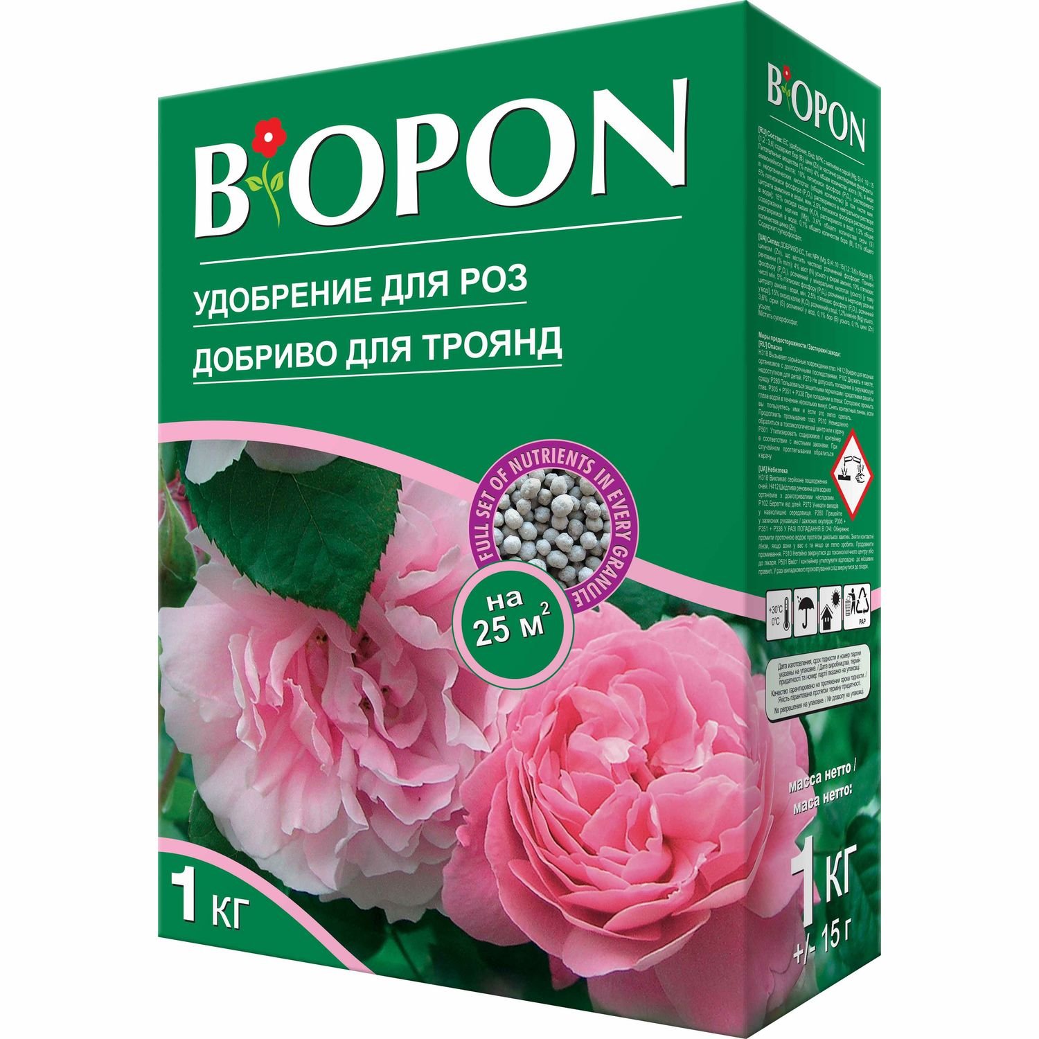 Добриво гранульоване Biopon для троянд 1кг - фото 1