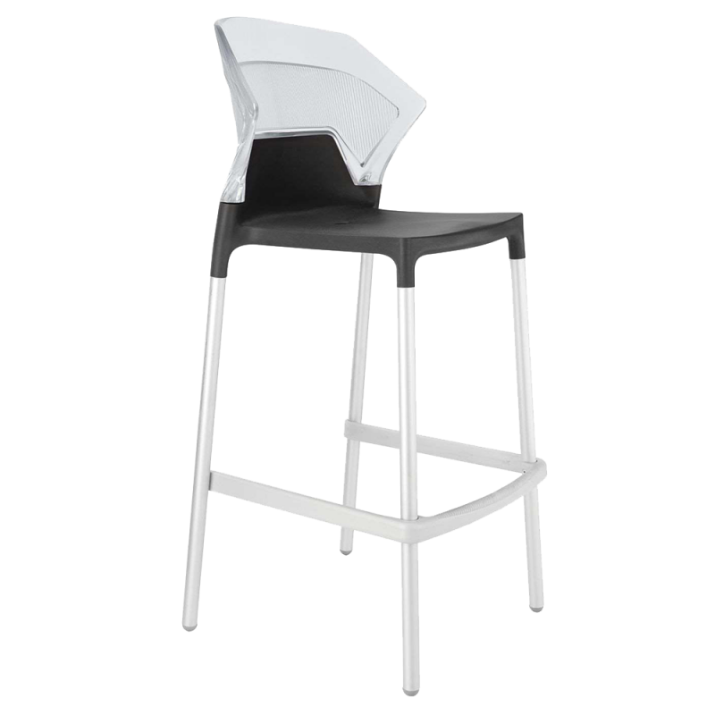 Барний стілець Papatya Ego-S, сірий з білим (4823052301361) - фото 1