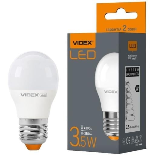 Світлодіодна лампа LED Videx G45e 3.5W E27 4100K (VL-G45e-35274) - фото 1
