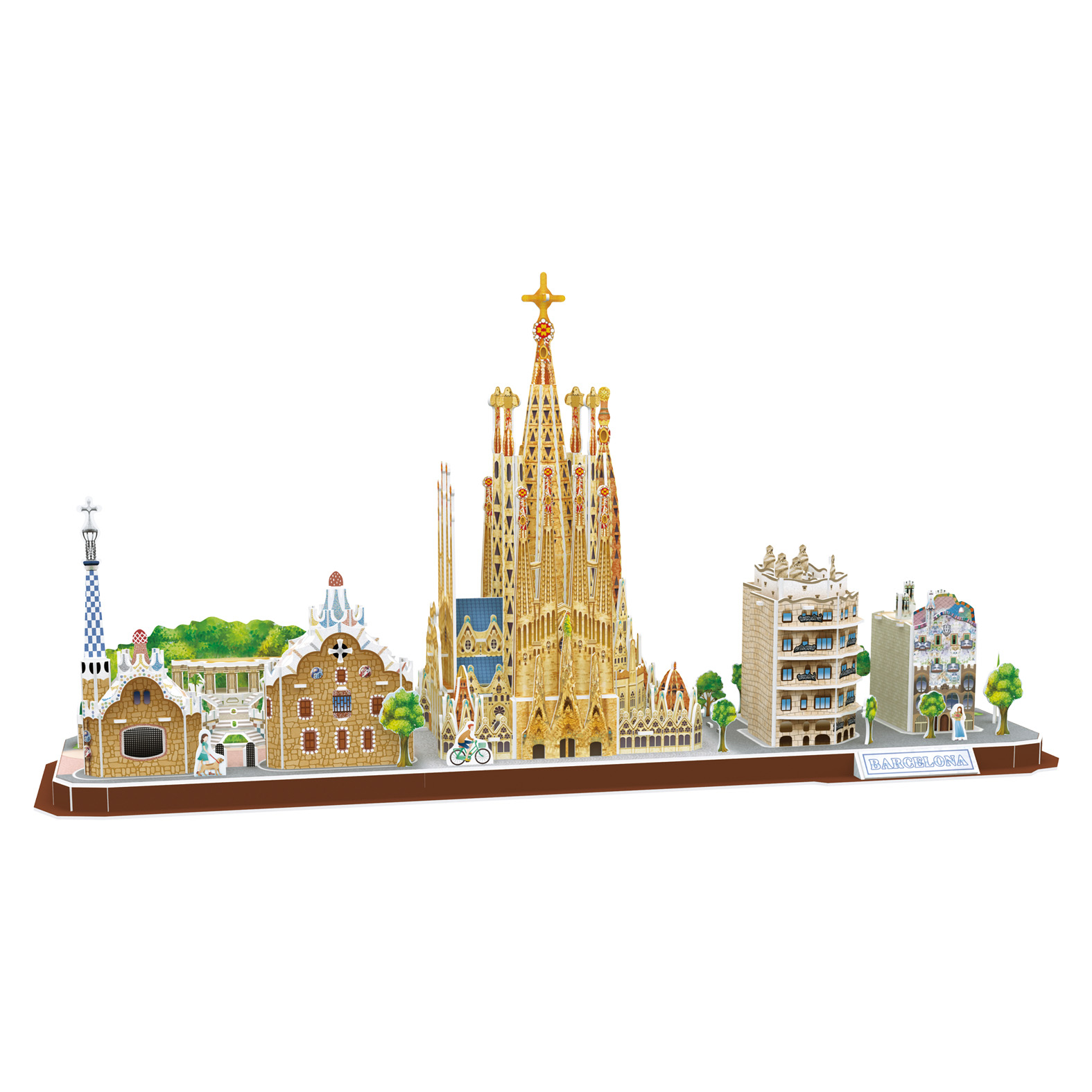 Пазл 3D CubicFun City Line Barcelona, 186 элементов (MC256h) - фото 2