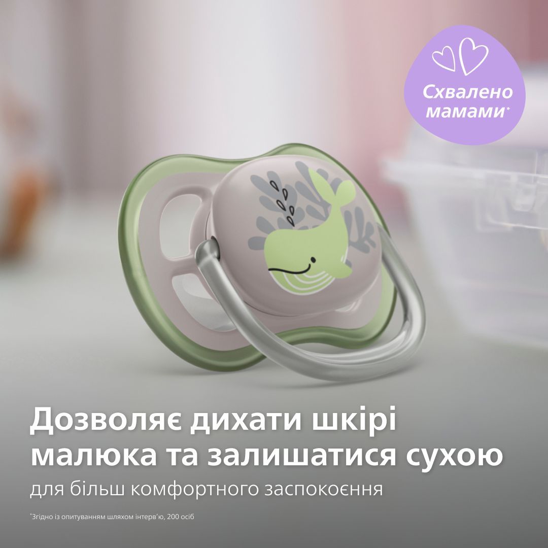 Пустушка Philips Avent Ultra Air, для хлопчиків, 6-18 місяців, 2 шт. (SCF085/60) - фото 3