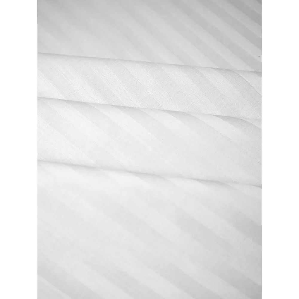 Простирадло на резинці LightHouse Sateen Stripe White 200х180 см біле (603883) - фото 5