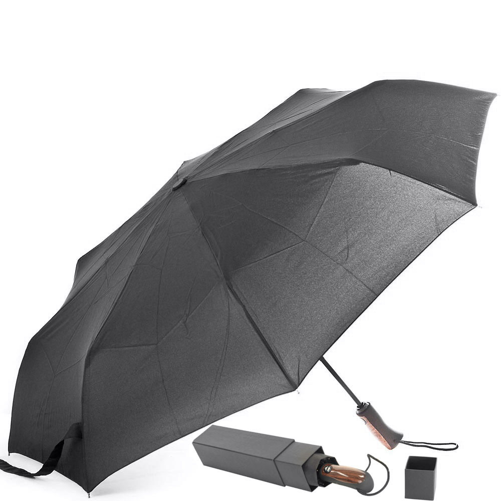 Чоловіча складана парасолька повний автомат Fare 105 см чорна - фото 2