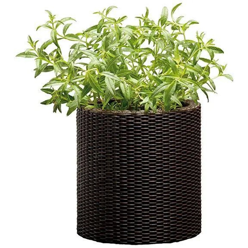 Цветочный горшок Keter S Cylinder Planter коричневый 7 л (17197934521_S) - фото 1