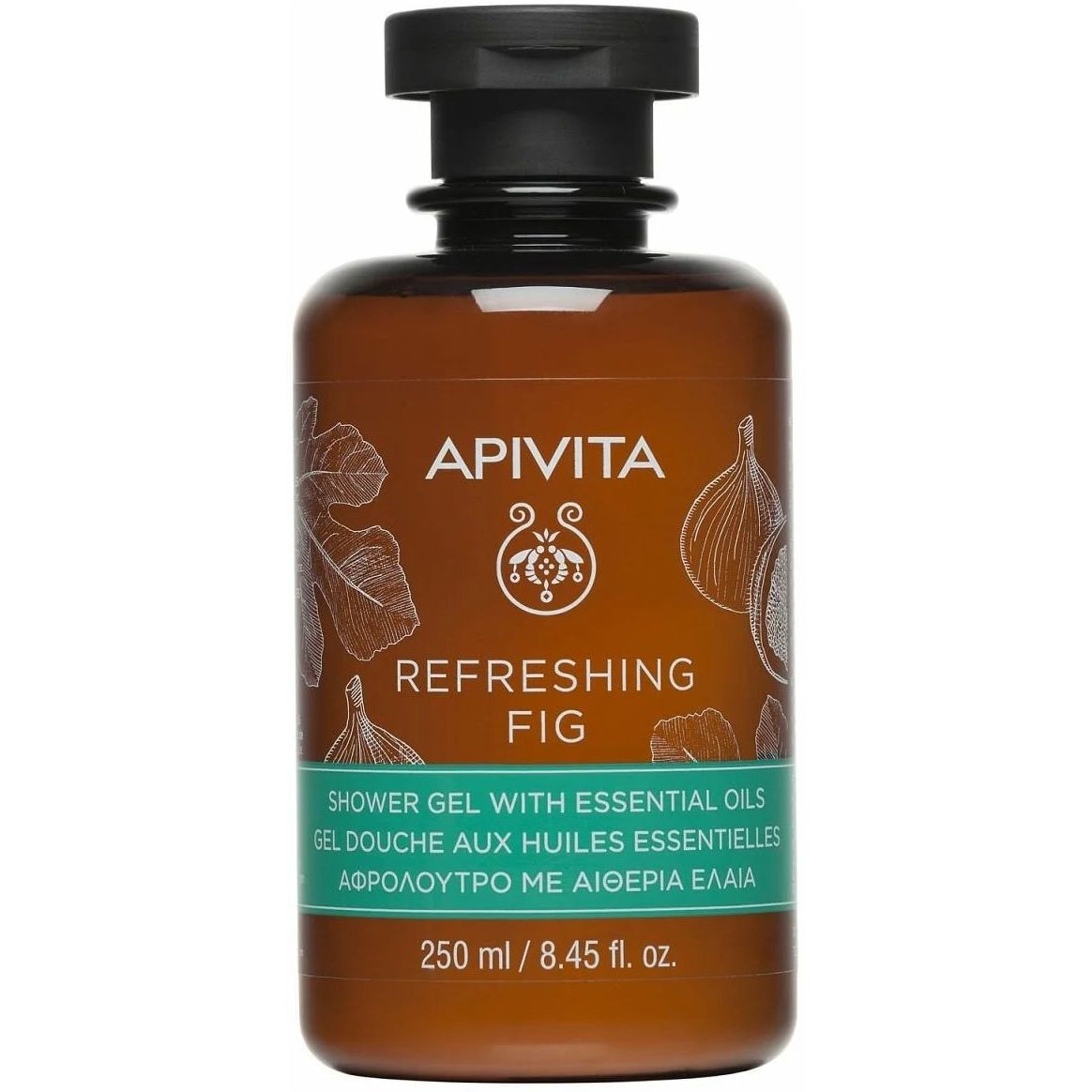 Гель для душу Apivita Refreshing Fig з ефірними оліями, 250 мл - фото 1