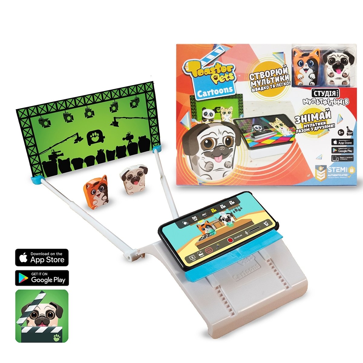 Ігровий набір для анімаційної творчості Toaster Pets Студія мультфільмів (1000) - фото 2