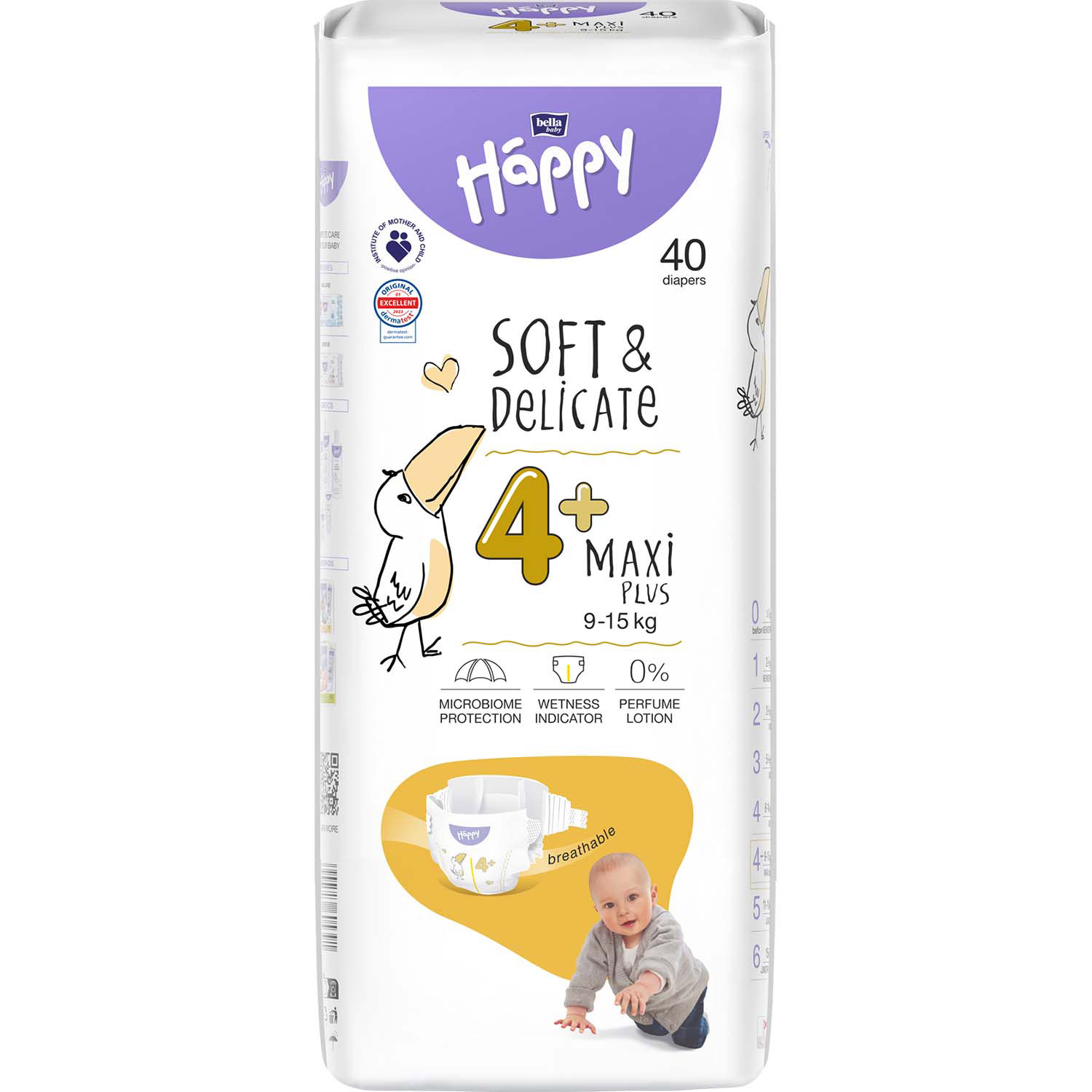 Подгузники детские одноразовые Bella Baby Happy Maxi Plus 4+ (9-15 кг) 40 шт. - фото 1